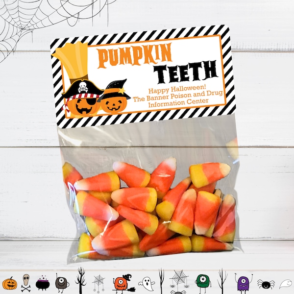 Halloween Party Favor Bags, Themed Stickers