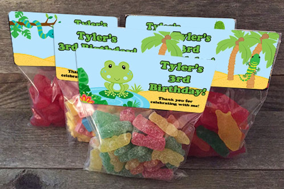 Reptiles Stickers and Bags Reptile Party Favors Reptile Etsy