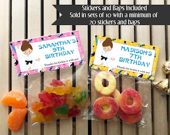 Karate Birthday Party, Karate Birthday Favors, Taekwondo Birthday Party, Taekwondo Party Favors, Taekwondo, Martial Arts Party, Martial Arts