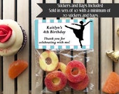 Silhouette Ballet Treat Bags, Ballet Birthday Stickers, Dance Party Favors, Dancing Favor Stickers, Ballet Party Favors, Ballet Stickers Il_170x135