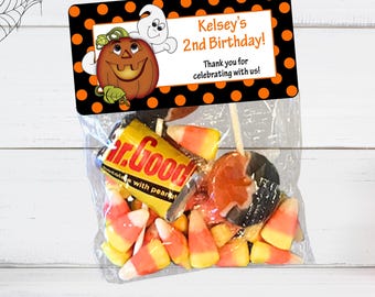 Personalized Pumpkin Ghost Halloween Treat Bags