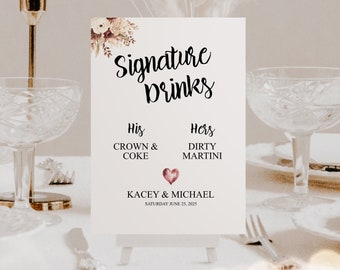 Menusjabloon bordeauxrode bloemen bruiloft (digitale download)