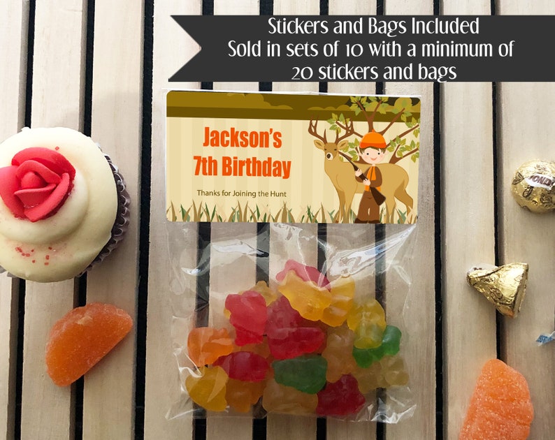 Hunting Treat Bags Birthday Party Treat Bags Hunter Treat Etsy