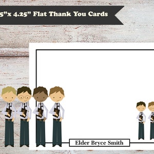 Editable Missionary Note Cards, Missionary Thank You Cards, LDS Missionary Gifts, Mormon Missionary Gift, LDS Note Cards, Men