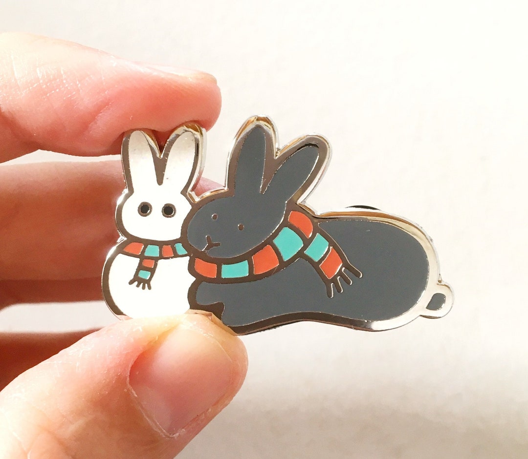 Winter Rabbit Enamel Pin, Holiday Bunny Pin, Cute Christmas Animal Lapel  Pin, Bunny Scarf Snow Bunny Pin -  UK