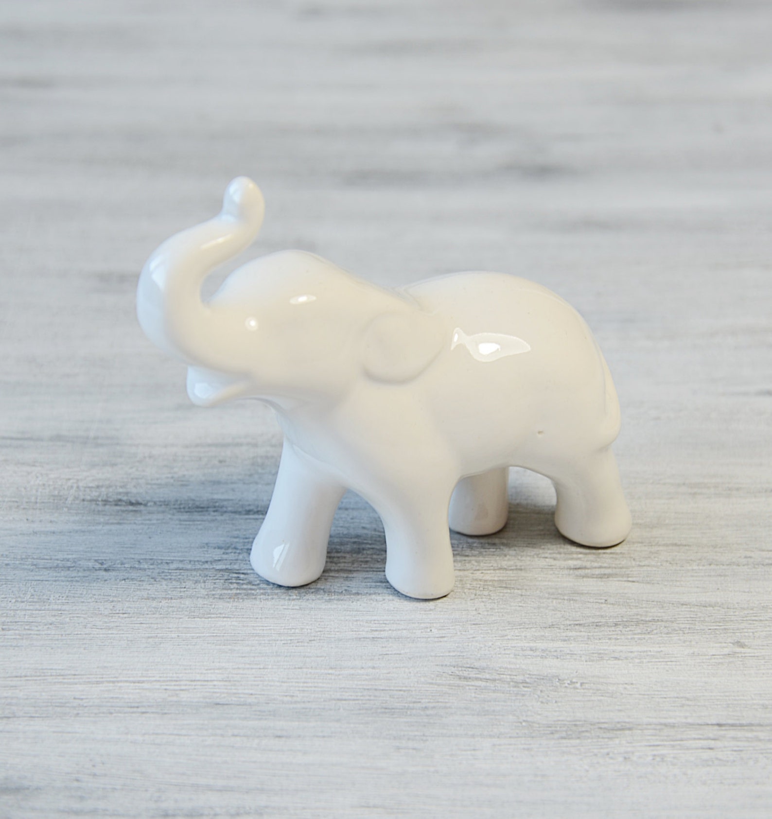 Vintage Porcelain Elephant Figurine White Elephant sculpture Etsy