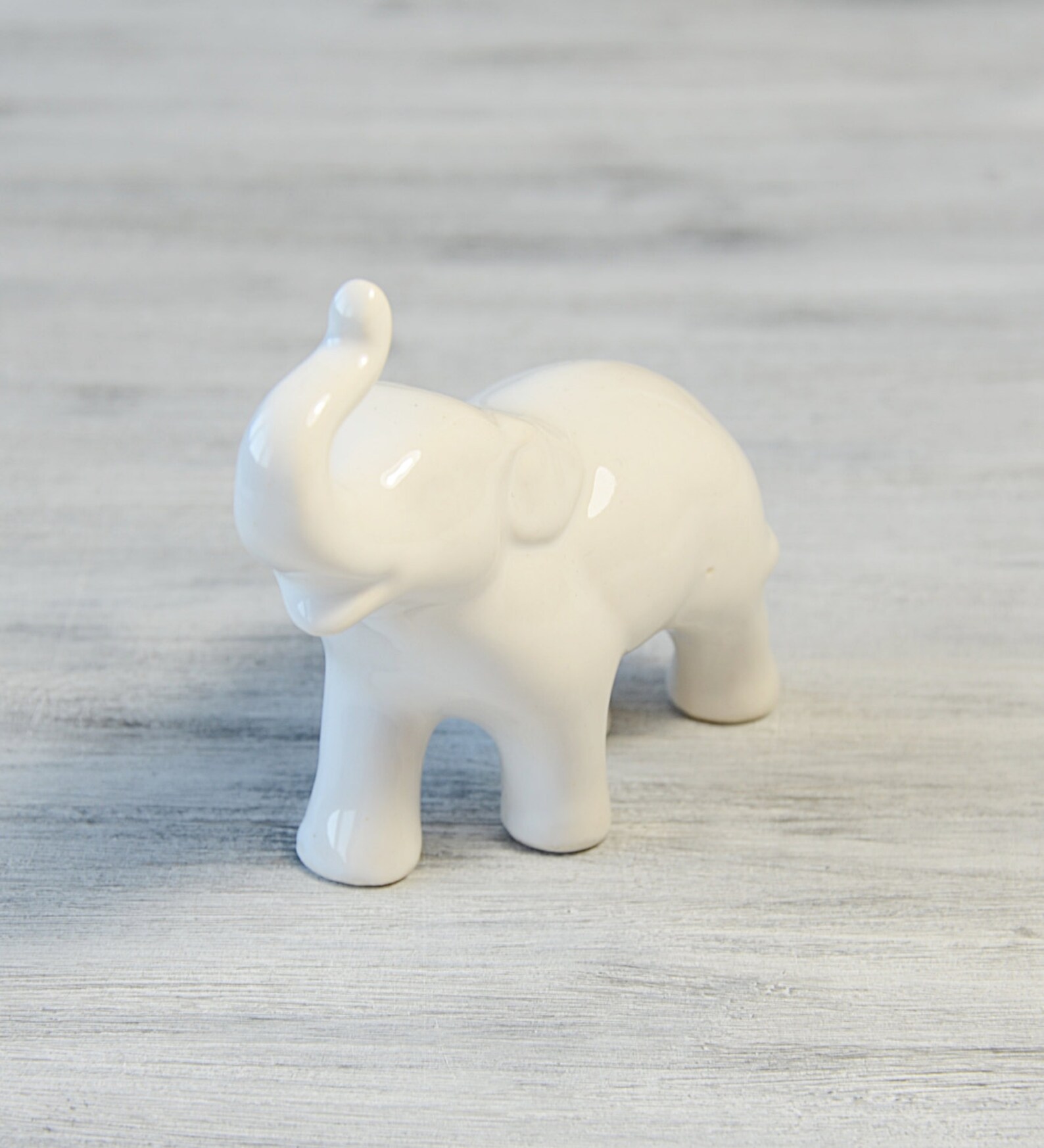 Vintage Porcelain Elephant Figurine White Elephant sculpture Etsy
