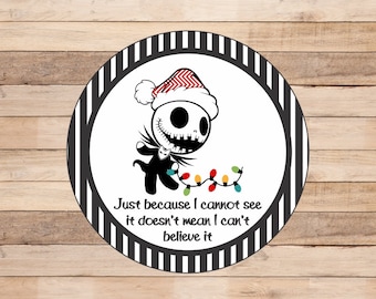 Jack Wreath Sign, Door Decor, Holiday Sign, door hanger, Black & white stripe, Christmas lights, Halloween Sign, Christmas Sign, Holiday