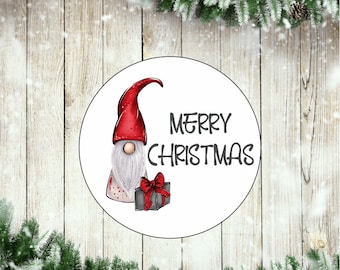 Christmas Gnome Wreath Sign, Choose your own text, Wreath Attachment, Door Decor, Holiday, Santa- Wreath decor