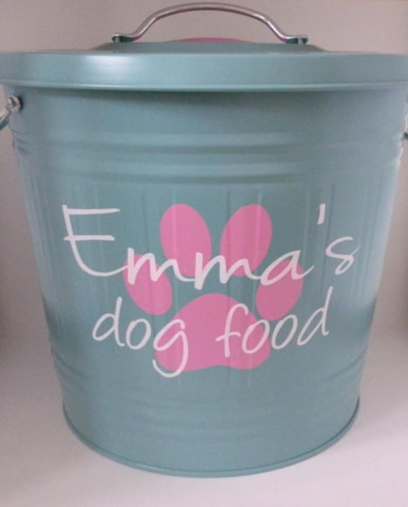 Decal Personalized Dog Food Storage Container Vinyl Etsy