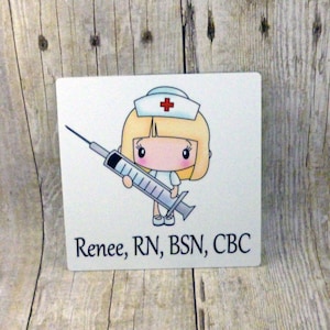 Personalized Locker magnet or Desk sign  - office magnet - 5x5 aluminum custom locker magnet - Office gift  - Sign magnet