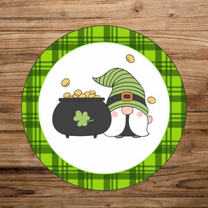 Leprechaun Gnome St. Patrick&#39;s Day Wreath Sign, Wreath Attachment, Door Decor, Pot of Gold, Door Hanger, Lucky, Irish Sign