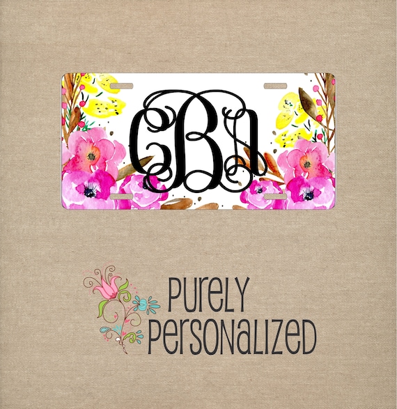 Lilly Pulitzer Inspired All Nighter Monogram License Plate New Personalized Tag