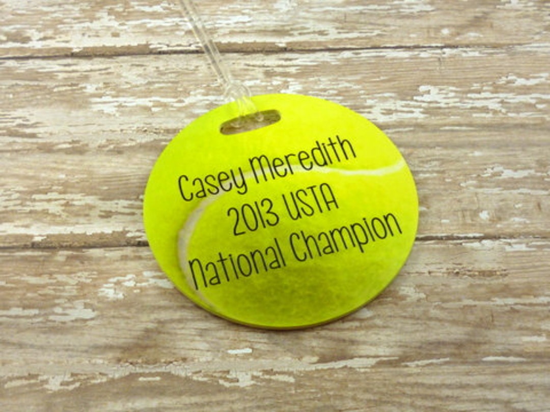 Personalized Tennis Bag Tag custom double Sided Etsy