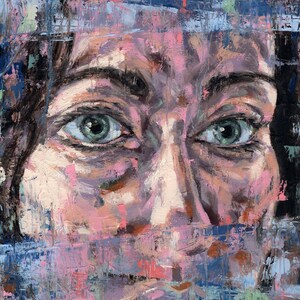 Oil Eyes Oil Painting Figure Art for Living Room Eyes Paintings Woman&#39;s Eyes Impressionist Home Decor Bedroom Art Portrait Green Eyes Decor