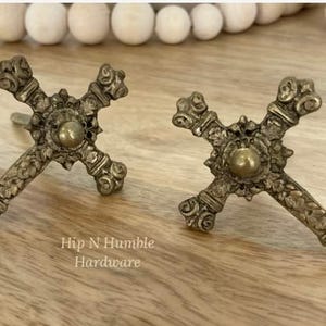 Gold/Bronze Cross Metal Knob