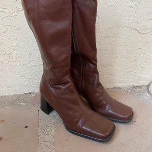 nine west square toe boots