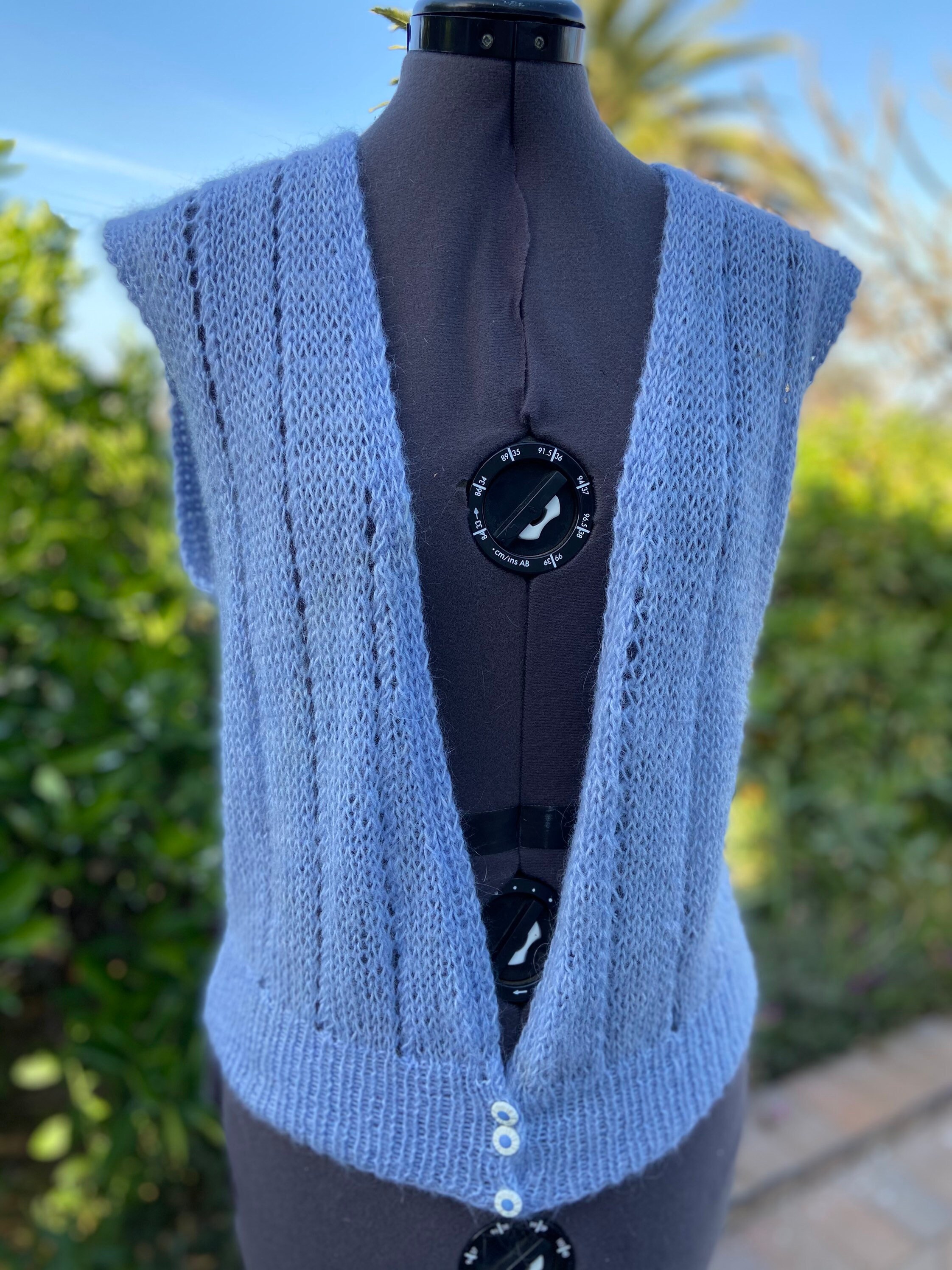 lilac knit vest