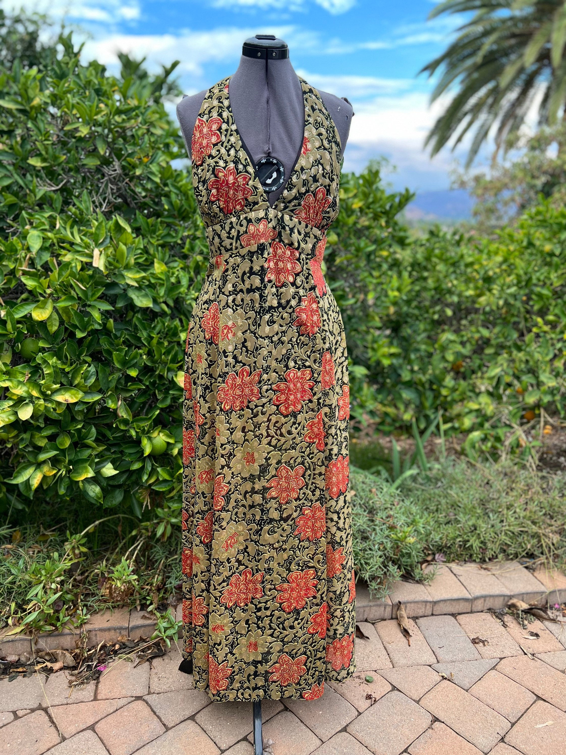 70s Gold Halter Top - Etsy