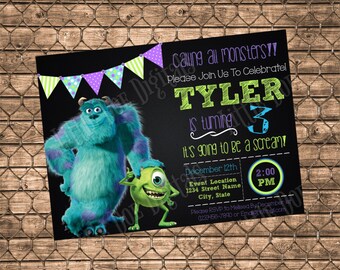 Monsters Inc Invite Etsy