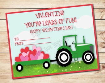 Tractor valentine | Etsy
