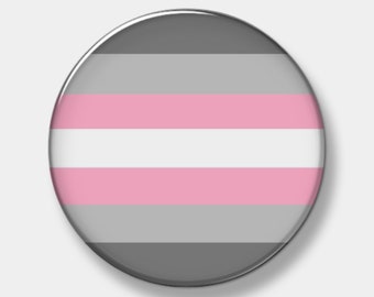 Demigirl Pride Flag Button - Pinback Button - 1" - 2.25" or 3" - Custom Button - You pick quantity needed - Button - Pinback
