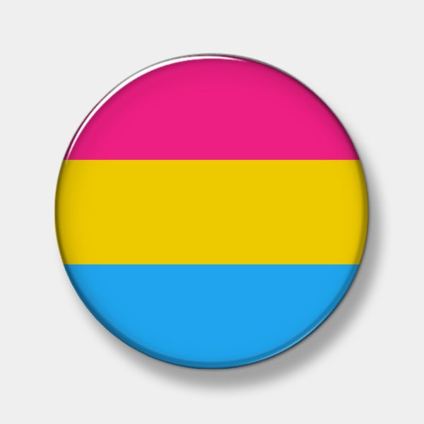 Pansexual Pride Flag Button - Pinback Button - 1" - 2.25" or 3" - Custom Button - You pick quantity needed - Button - Pinback - LGBTQIA