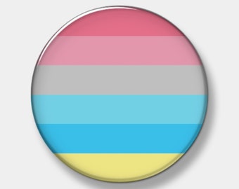 Genderflux Pride Flag Button - Pinback Button - 1" - 2.25" or 3" - Custom Button - You pick quantity needed - Button - Pinback