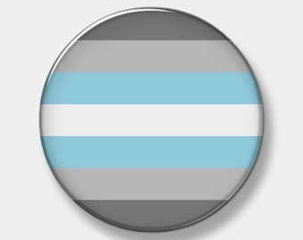 Demiboy Pride Flag Button - Pinback Button - 1" - 2.25" or 3" - Custom Button - You pick quantity needed - Button - Pinback