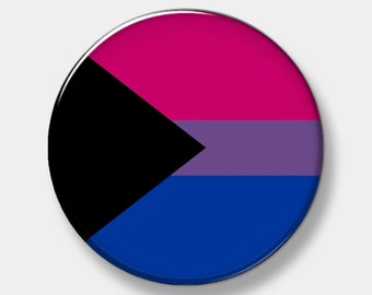 Demibisexual Pride Flag Button - Pinback Button - 1" - 2.25" or 3" - Custom Button - You pick quantity needed - Button - Pinback