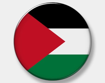 Palestine Flag - Support Button - Pinback Button - 3" - 2.25" - 1" - Badge - Palestinian Flag - Free Palestine