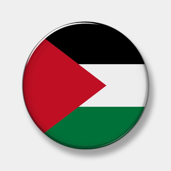 Palestine Flag - Support Button - Pinback Button - 3" - 2.25" - 1" - Badge - Palestinian Flag - Free Palestine