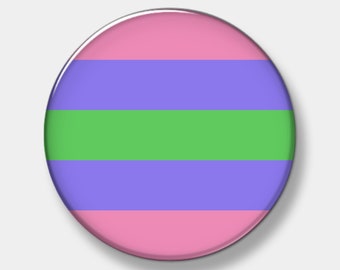 Trigender Pride Flag Button - Pinback Button - 1" - 2.25" or 3" - Custom Button - You pick quantity needed - Button - Pinback