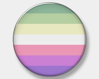 Genderfae Pride Flag Button - Pinback Button - 1" - 2.25" or 3" - Custom Button - You pick quantity needed - Button - Pinback