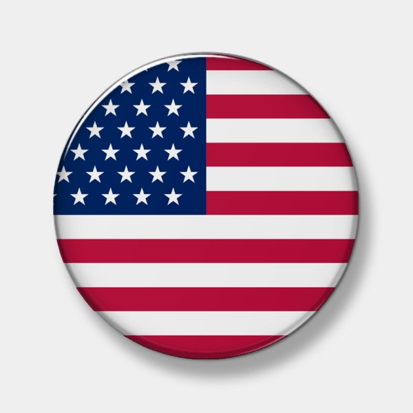 American Flag - Pinback Button - 1" - 2.25" or 3" - You pick quantity & design needed - Button - Pinback - Pin - Badge