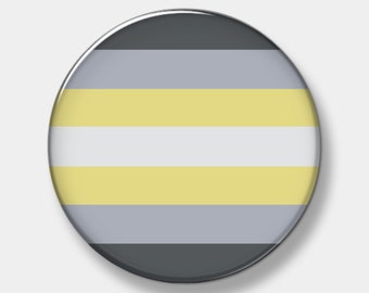 Demigender Pride Flag Button - Pinback Button - 1" - 2.25" or 3" - Custom Button - You pick quantity needed - Button - Pinback