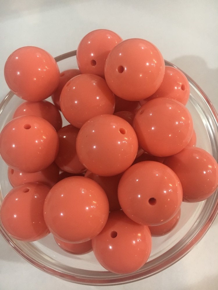 20mm Chunky Peach Beads LOT OF 30 | Etsy