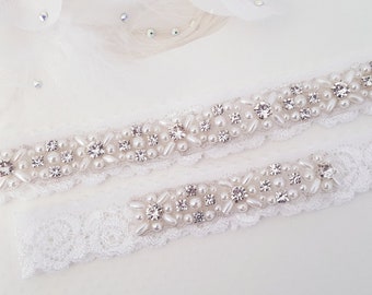 Rose Gold Wedding Garter Lace Wedding Garter Set Bridal - Etsy