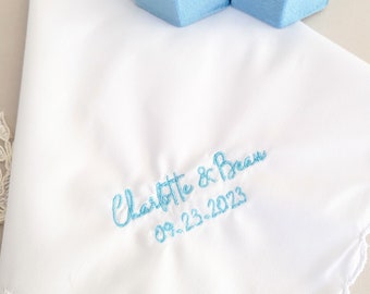 Mouchoir de mariage, Cadeau pour les invités du mariage, Faveurs de mariage personnalisées, Cadeau de mariage du marié, Mère de la mariée, Père de la mariée