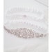 Wedding Garter, Garters for Bride, White garterbelt, Bridal Garter, Satin Garter Belt, Garter Set - Crystal Rhinestone - Style 790 