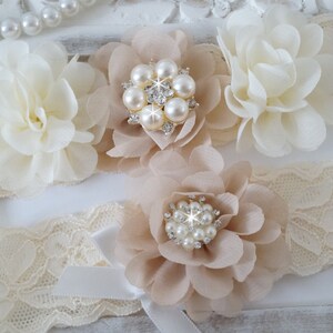 Garter Set - Wedding Garter Set, Bridal Garter Set, Lace Garter Bridal Garter, Rustic Wedding Garter Set, Something Blue -Style 815
