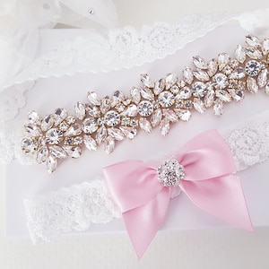 Gold Bridal Garter, Lace Wedding Garter Set, Bridal Garter Set, Vintage Wedding
