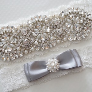 Wedding Garter Set Bridal Garter Set Vintage Wedding Pearl - Etsy