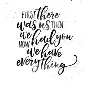 Hand lettering quote, nursery print, pink, watercolour.