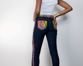 Ankara Jadesola Jeans, Jeans Pants and Ankara