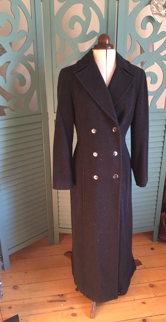 Vintage Wool Fit and Flare Coat, Victorian, Edward
