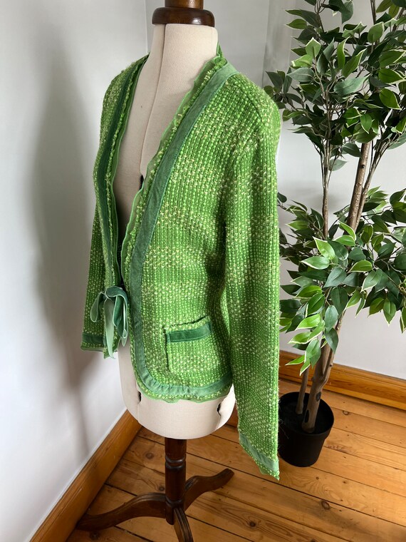 Vintage Green, Wool Jacket, Tweed, Jacket, Cardigan, … - Gem