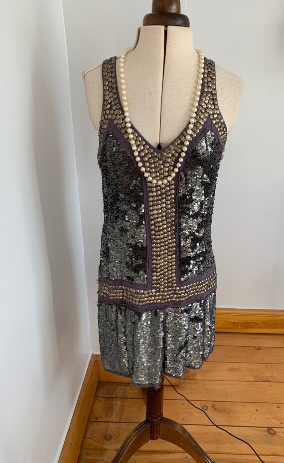 Flapper Dress, 1930s style, sequin dress, beaded … - image 8