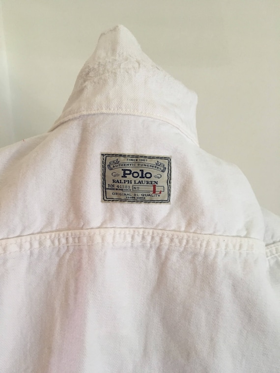polo white denim jacket