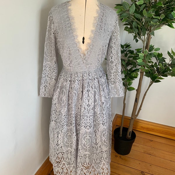 Vintage Lace Dress, Mother of The Bride, 1950s style, Wedding Party, Cocktail Dress